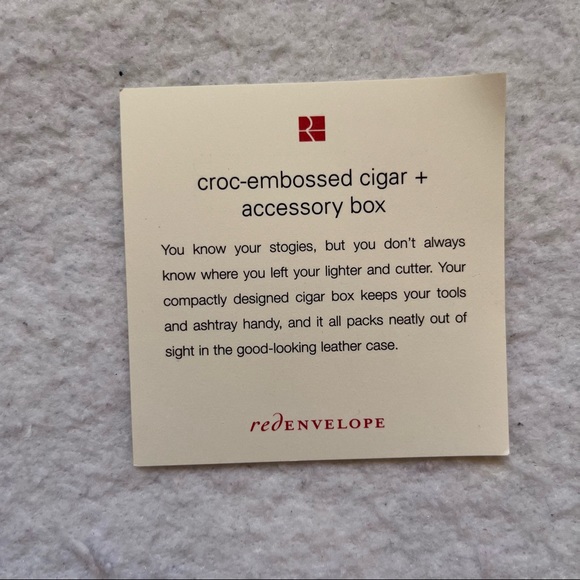 NIB croc-embossed cigar and accessories box - Picture 2 of 4
